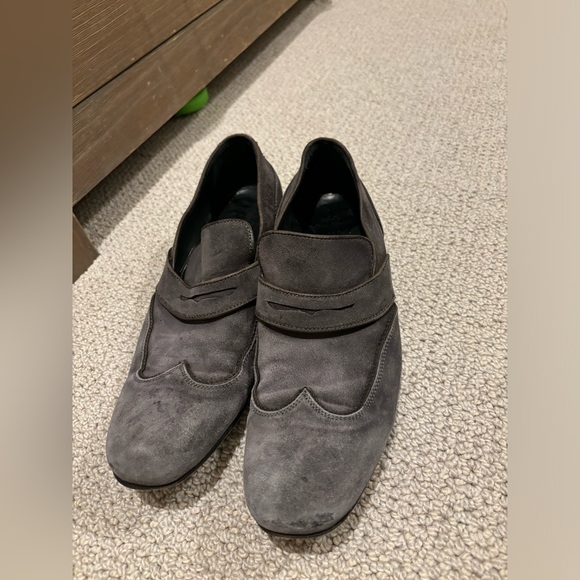 NDC Made by Hand Loafer Shoes Men's 42 / 9 Wingtip Grey Suede Dress Shoe - Picture 4 of 6